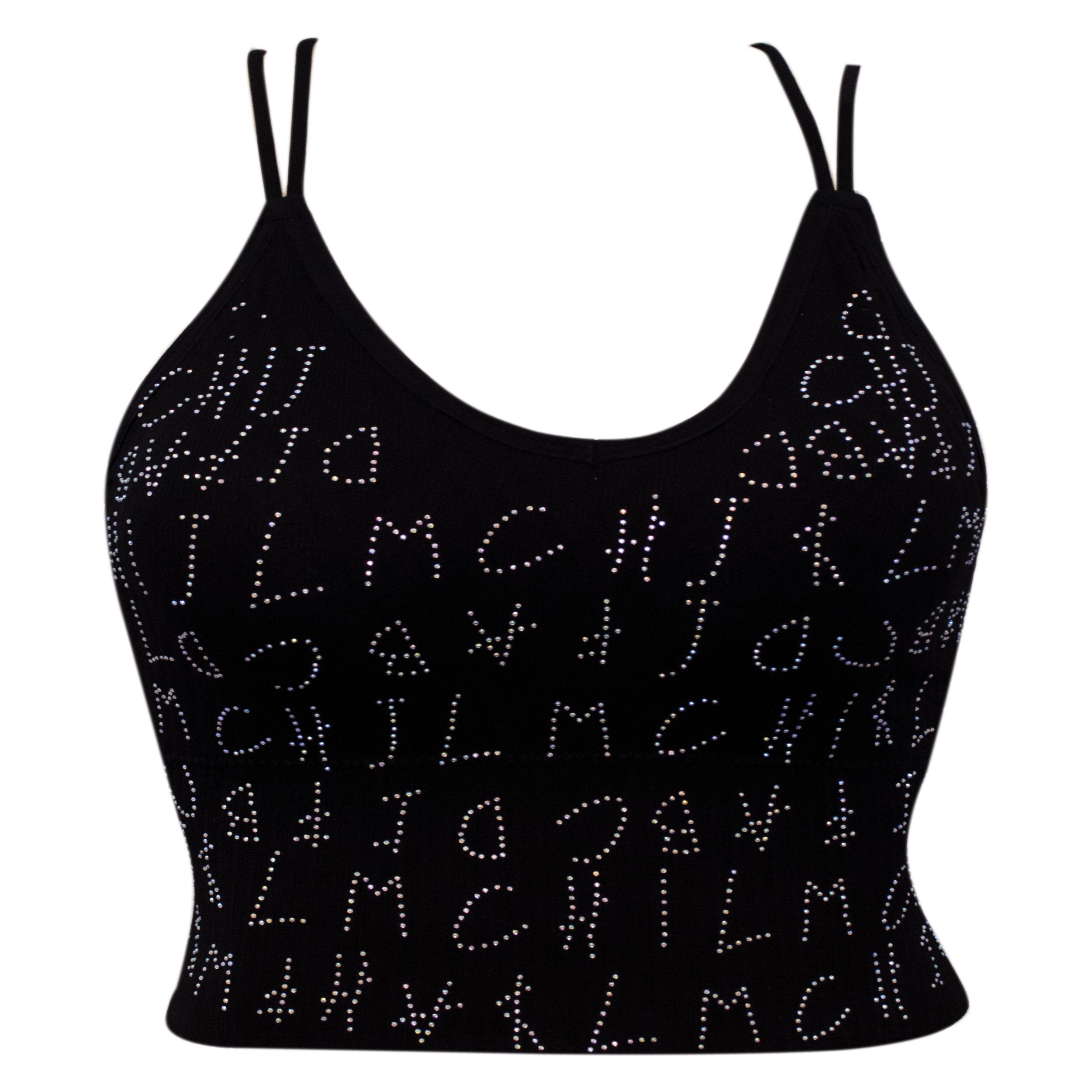 مشکی نیم تنه نگین دار کد841 رنگ مشکی - تصویر 1